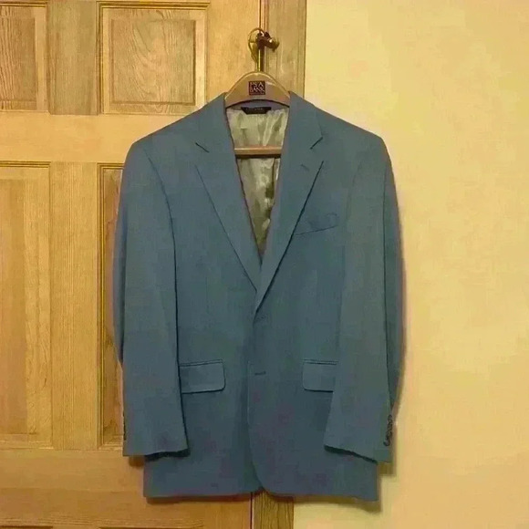 Joseph A Bank Blue Velvet Dinner Jacket (39R) - Picture 1 of 3